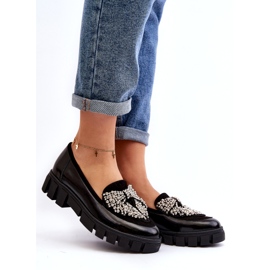 Ladies' patent moccasins Laura Messi 2785 Black 1