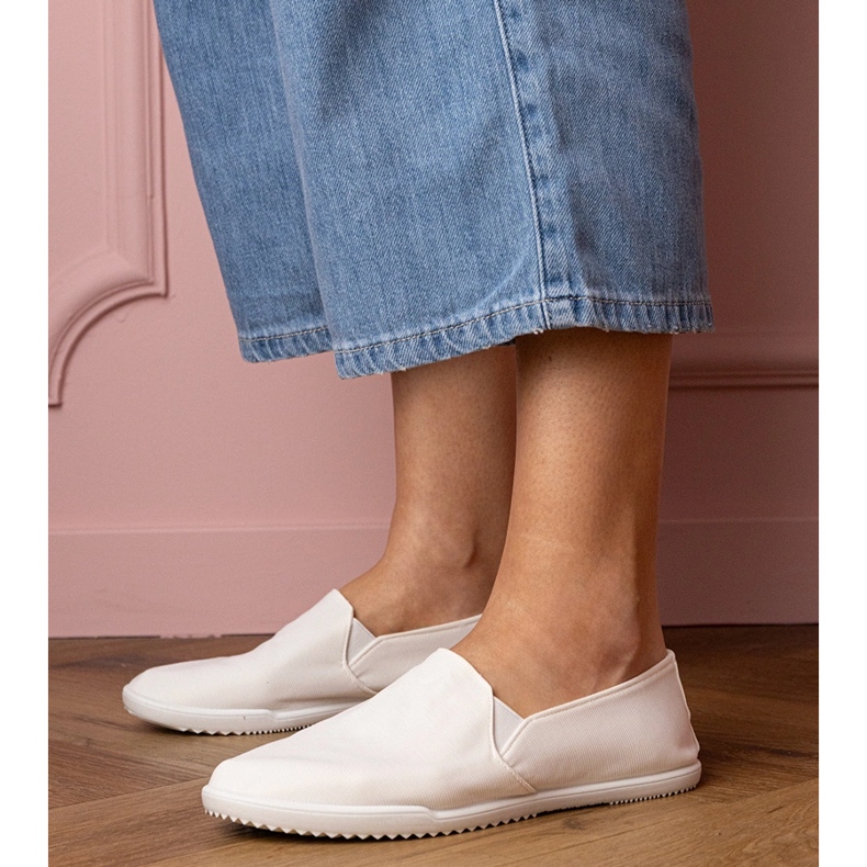 White women's slip -up sneakers 2