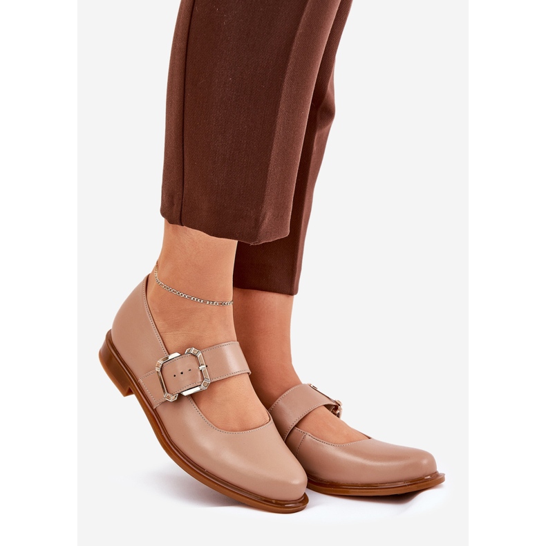 Women's leather shoes with Laura Messi 2980 Black Black Shock beige 1