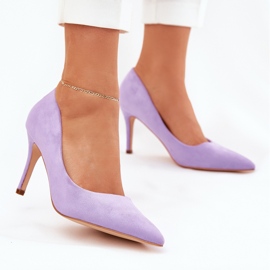 Eco suede pins purple 2