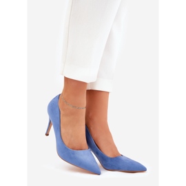 Blue eco suede heels 1 Blue eco suede heels 1