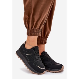 Women's sports shoes on the platform black 1