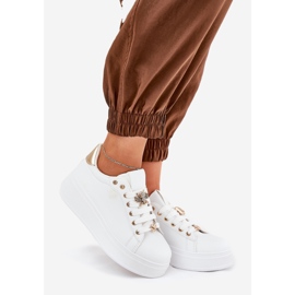 Women's sneakers on the platform with white pins 1