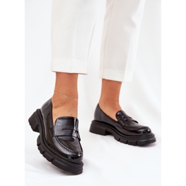 Women's Patent Leather Moccasins Black 2 Women's Patent Leather Moccasins Black 2