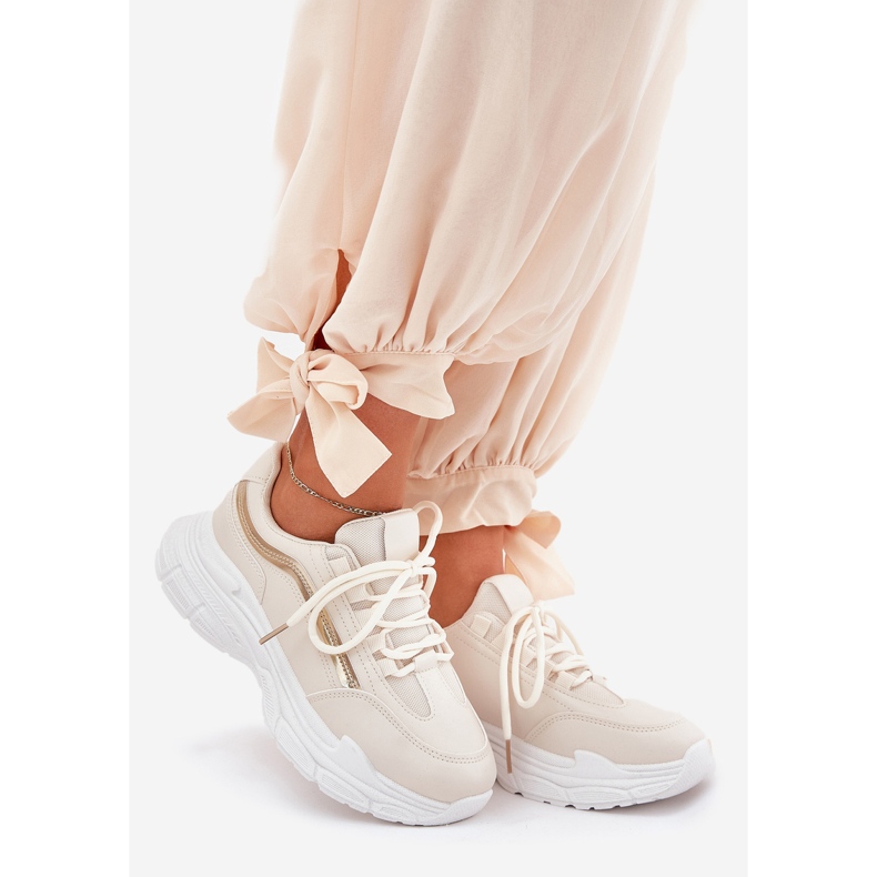 Sneakers women's sports shoes on a thick beige sole 1 Sneakers women's sports shoes on a thick beige sole 1