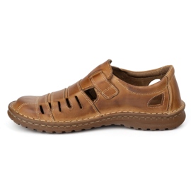 Joker Men's shoes openwork 501J light brown 1 Joker Men's shoes openwork 501J light brown 1