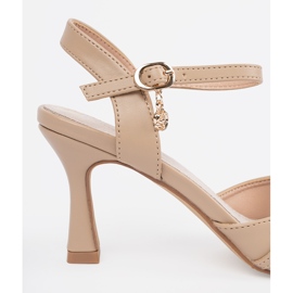 Goodin Beige pumps with an open heel 2 Goodin Beige pumps with an open heel 2