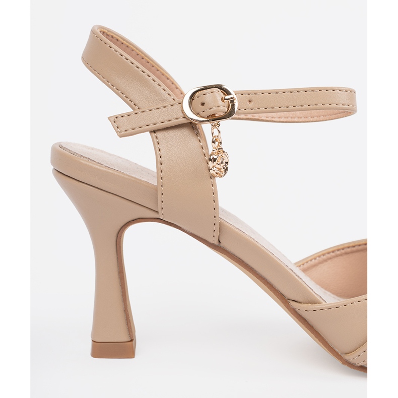 Goodin Beige pumps with an open heel 2 Goodin Beige pumps with an open heel 2