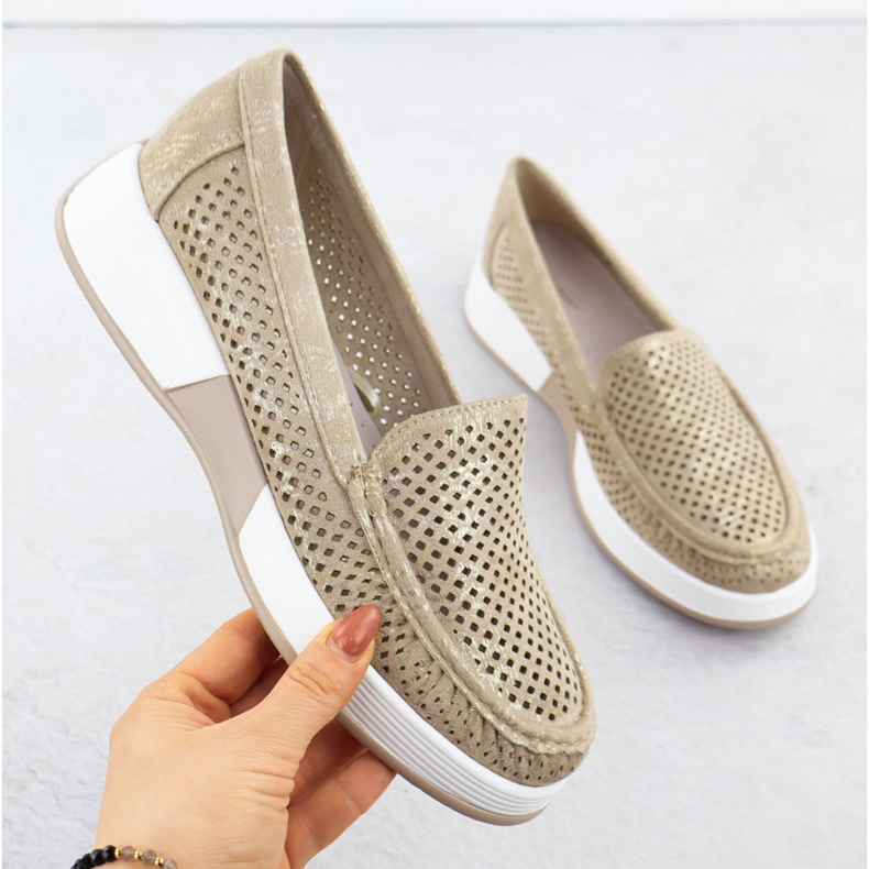 Women's openwork shoes on the Sergio Leone 094H golden platform 1