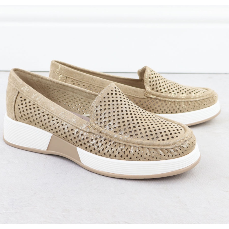 Women's openwork shoes on the Sergio Leone 094H golden platform 2