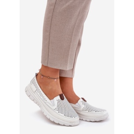 Openwork Vinceza 95336 natural ballerinas white 1
