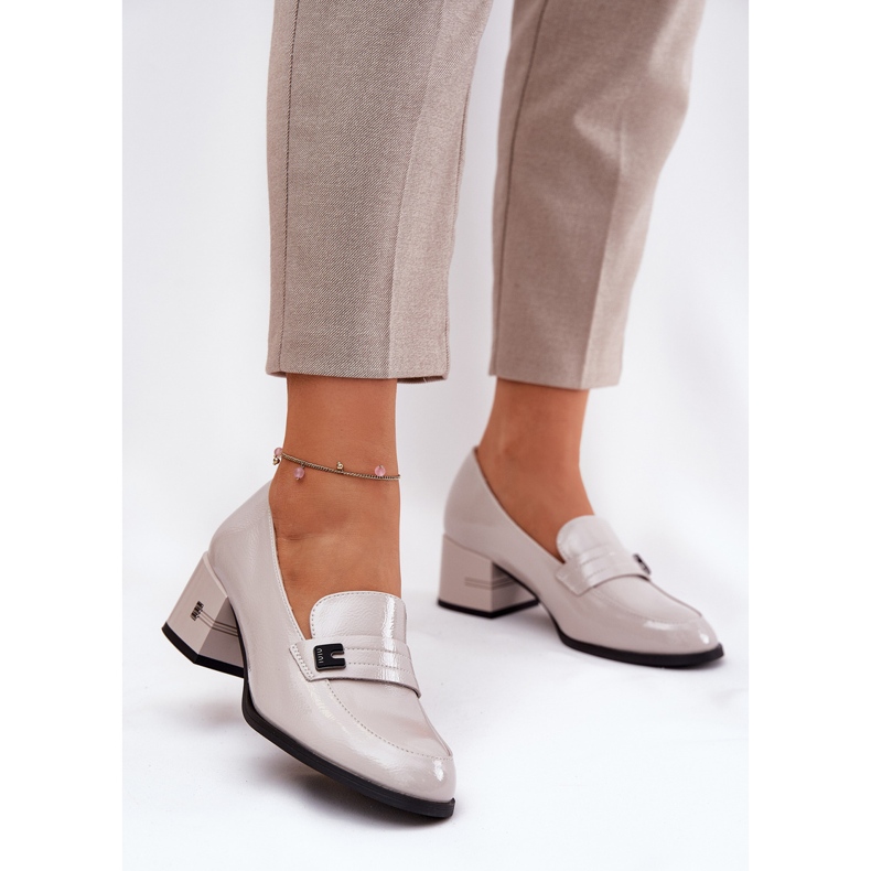 Painted leather shoes with Vinceza 18105 gray high heels grey 2 Painted leather shoes with Vinceza 18105 gray high heels grey 2