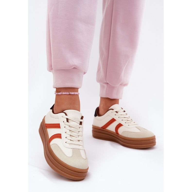 Evento Women's Platform Sneakers, Beige 2 Evento Women's Platform Sneakers, Beige 2