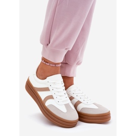 Evento Women's Platform Sneakers, White 1 Evento Women's Platform Sneakers, White 1