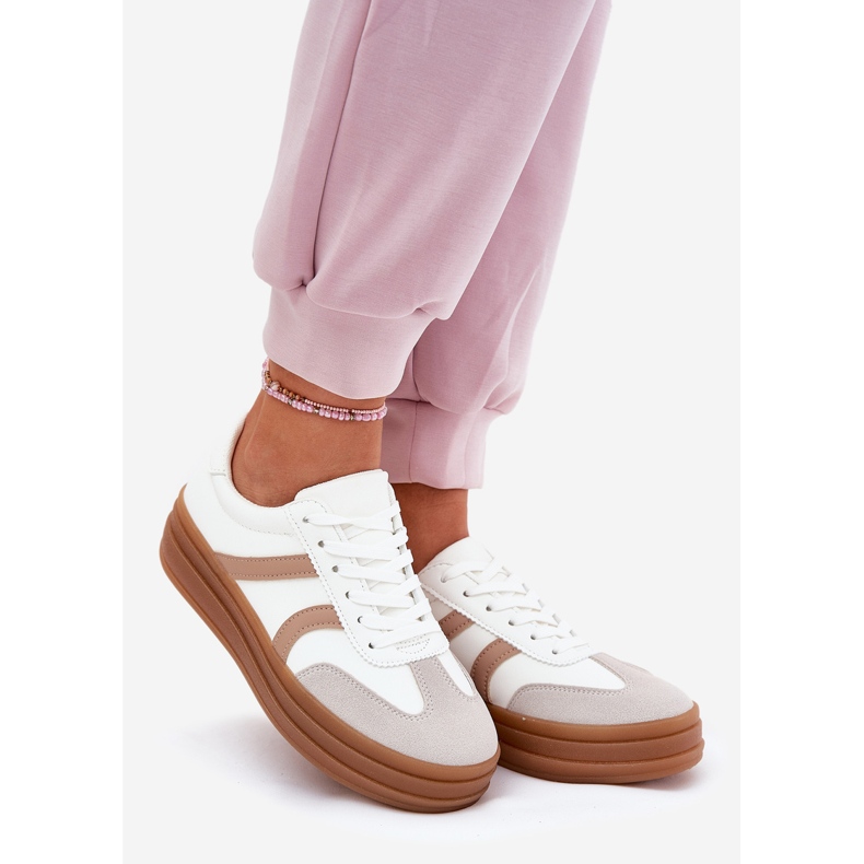 Evento Women's Platform Sneakers, White 1 Evento Women's Platform Sneakers, White 1