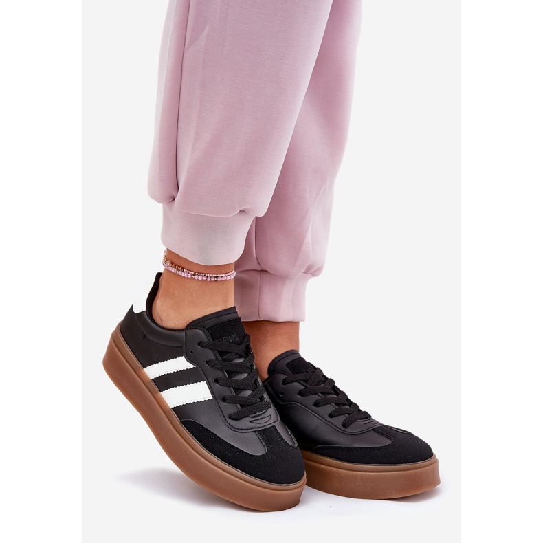 Evento Women's sneakers on the platform with eco leather black 1 Evento Women's sneakers on the platform with eco leather black 1