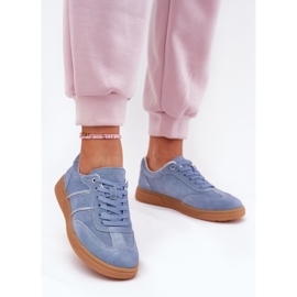 Evento Suede low women's blue sneakers 2