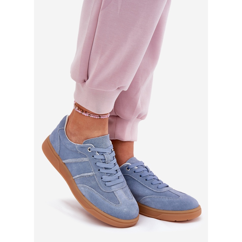 Evento Suede low women's blue sneakers 1