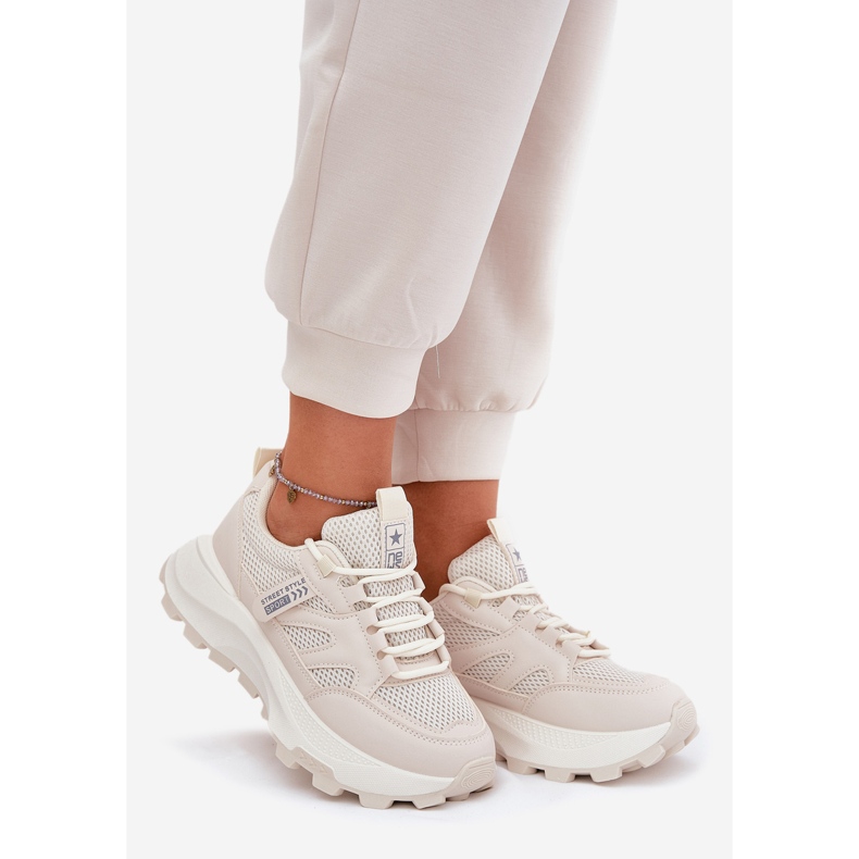 Evento Women's sneakers sports shoes on a thick beige sole 1 Evento Women's sneakers sports shoes on a thick beige sole 1