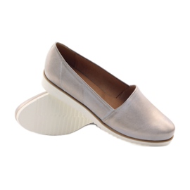 Badura women's beige and gold shoes golden 3