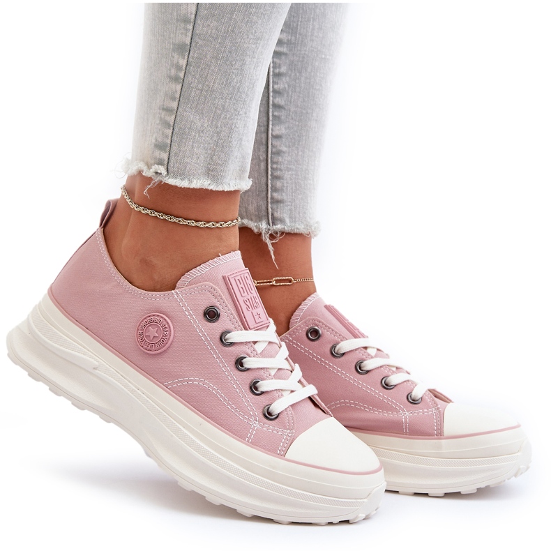 Women's Sneakers on a Massive Sole Big Star NN274129 Pink 5 Women's Sneakers on a Massive Sole Big Star NN274129 Pink 5