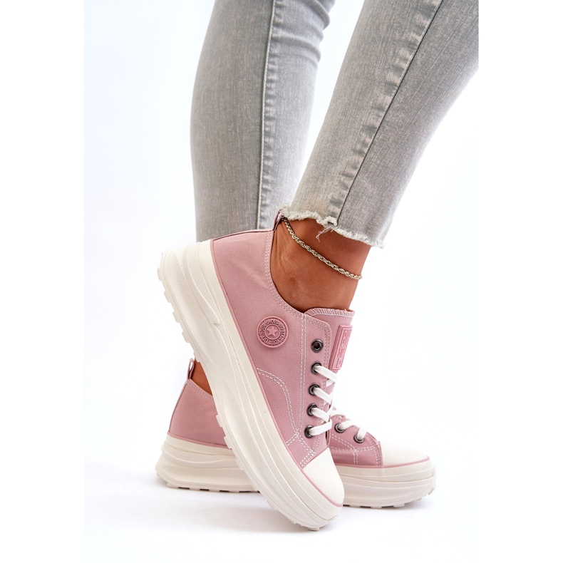Women's Sneakers on a Massive Sole Big Star NN274129 Pink 4 Women's Sneakers on a Massive Sole Big Star NN274129 Pink 4
