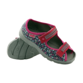 Girls' sandals Befado 969x119 meadow navy blue pink grey 3