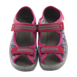 Girls' sandals Befado 969x119 meadow navy blue pink grey 4