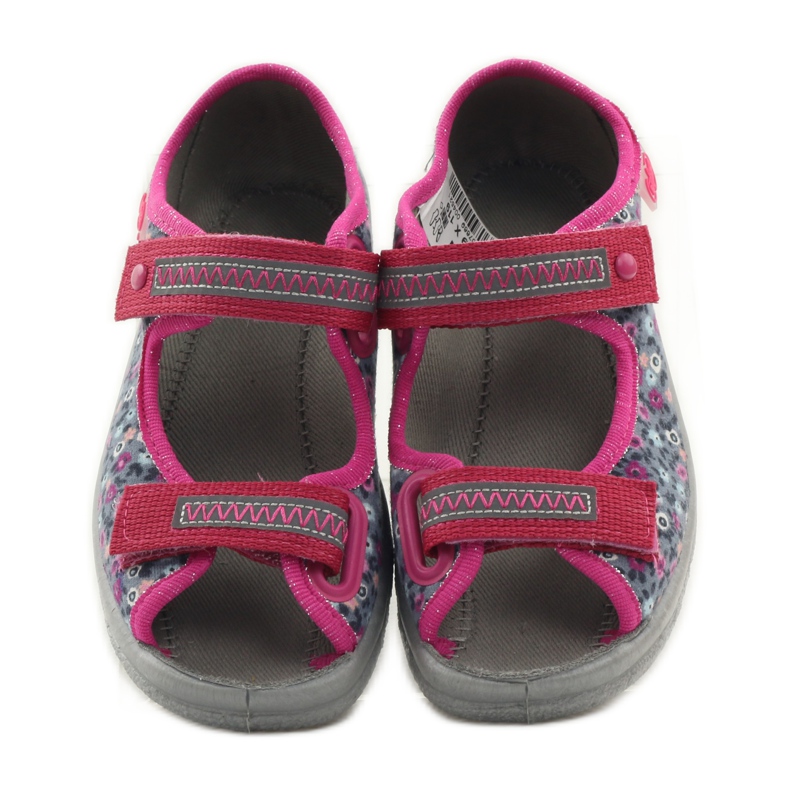 Girls' sandals Befado 969x119 meadow navy blue pink grey 4