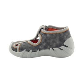 Befado children's shoes slippers 190p082 grey orange 2