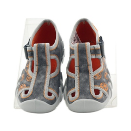 Befado children's shoes slippers 190p082 grey orange 4