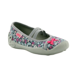 Girls' slippers meadow Befado 116x227 pink grey 1 Girls' slippers meadow Befado 116x227 pink grey 1