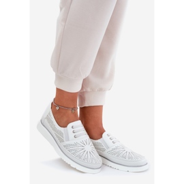 Evento Women's shoes slipped white 1 Evento Women's shoes slipped white 1