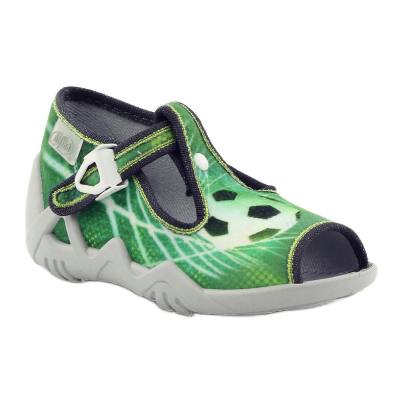 Befado children's shoes, slippers 217p093 green with a ball 1