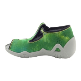 Befado children's shoes, slippers 217p093 green with a ball 2