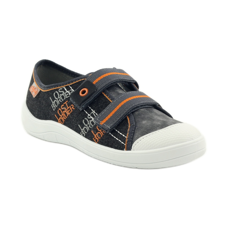 Slippers sneakers boys' turnips Befado gray grey orange black 1