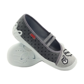 Befado children's shoes ballerinas slippers 116Y235 grey 3