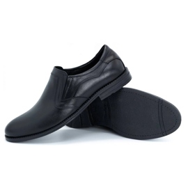 Olivier Elegant men's leather shoes 283LU black 2