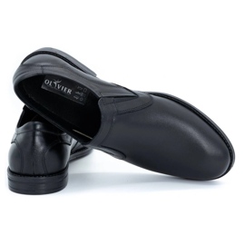 Olivier Elegant men's leather shoes 283LU black 3