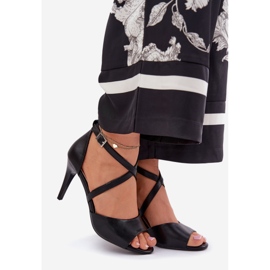 Sergio Leone Fashionable sandals on a black pin 1