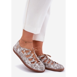 Leather ballerinas with cut-out maciejka 06835-25/00-1 gold golden 1 Leather ballerinas with cut-out maciejka 06835-25/00-1 gold golden 1