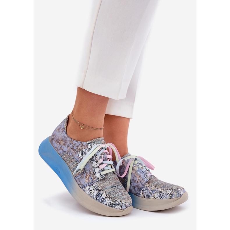 Women's leather shoes on the Maciejka platform 06776A-06 blue 1 Women's leather shoes on the Maciejka platform 06776A-06 blue 1