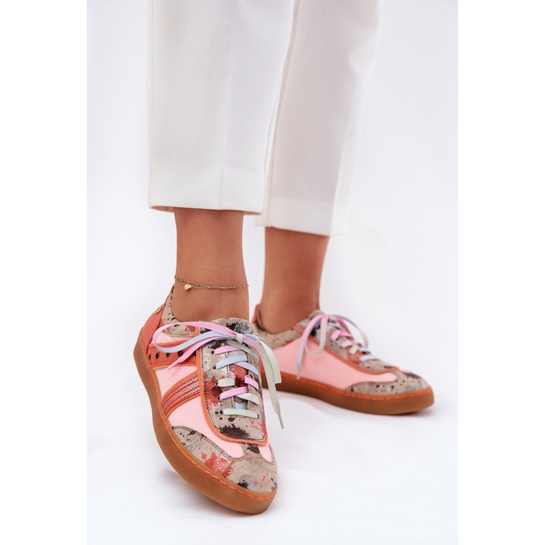 Women's leather sneakers maciejka 06840-18 orange 2 Women's leather sneakers maciejka 06840-18 orange 2