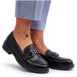 S.Barski Women's eco-leather moccasins with an ornament of S. Barski HY372 Black 5 S.Barski Women's eco-leather moccasins with an ornament of S. Barski HY372 Black 5