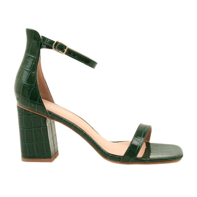 Women's snake sandals green pattern 4