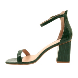 Women's snake sandals green pattern 5