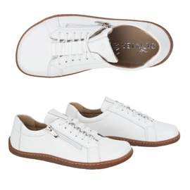 Olivier Minimalist barefoot leather women's shoes 1242 white 1