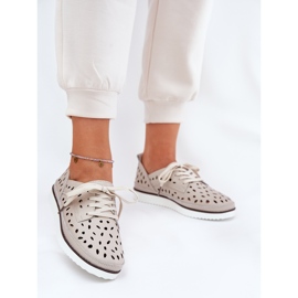 S.Barski Women's leather shoes S. Barski LR51-610 beige 3