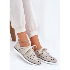 S.Barski Women's leather shoes S. Barski LR51-610 beige 6