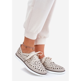 S.Barski Women's leather shoes S. Barski LR51-610 beige 1